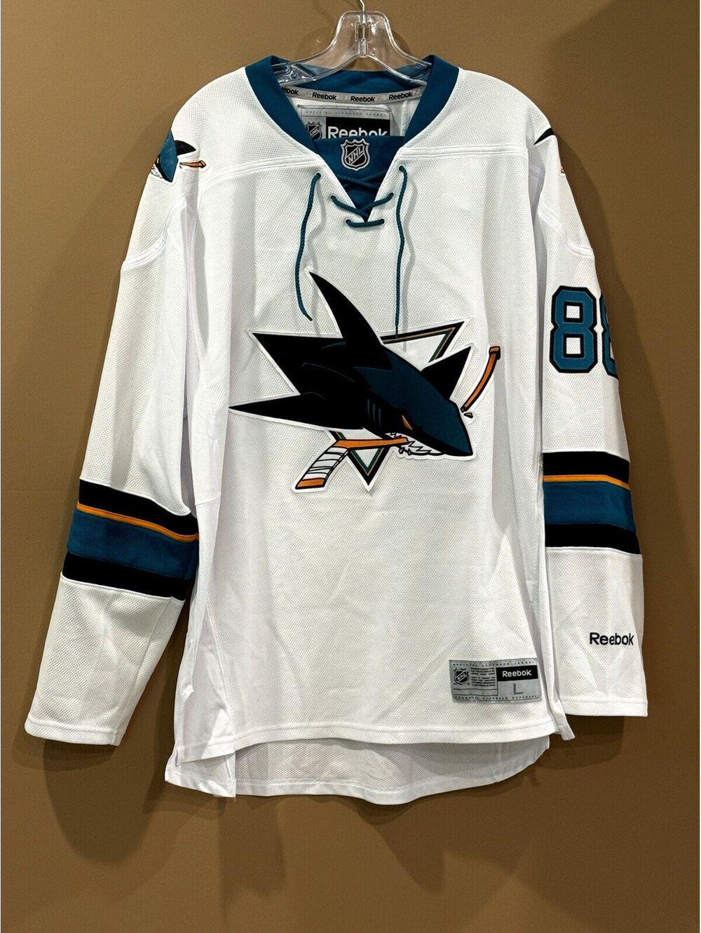 Reebok San Jose Sharks NHL Premium Hockey Jersey Officially Licensed Large White